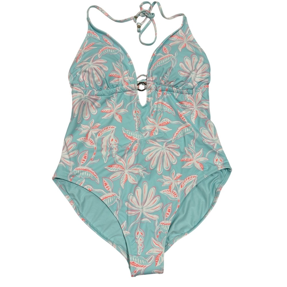Vineyard Vines Women's One Piece Swimsuit Size Large Cay Floral Island Pattern